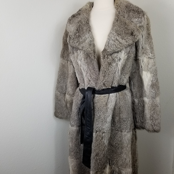 Safuron Jackets & Blazers - Vintage Safuron Rabbit Fur Jacket Trench Coat
